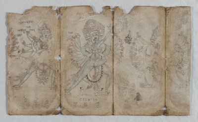 密宗启蒙者的肖像画，左右。 1500。 作者 不明