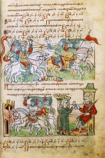 伊戈尔·斯维亚托斯拉维奇（Igor Svyatoslavichichs）与15世纪Radziwill纪事中的pechenegs作战 作者 不明