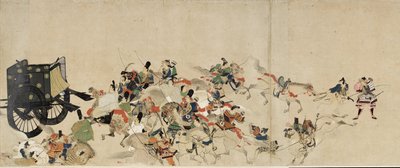 平治内战故事插图帝国对六原的访问3卷轴，十三世纪 作者 不明