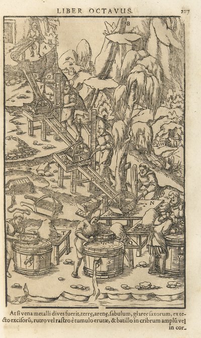 乔治·阿格里科拉（Georgius Agricola）的第十二本金属插图书中的插图，1556年 作者 不明