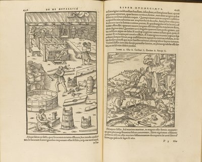 乔治·阿格里科拉（Georgius Agricola）的第十二本金属插图书中的插图，1556年 作者 不明