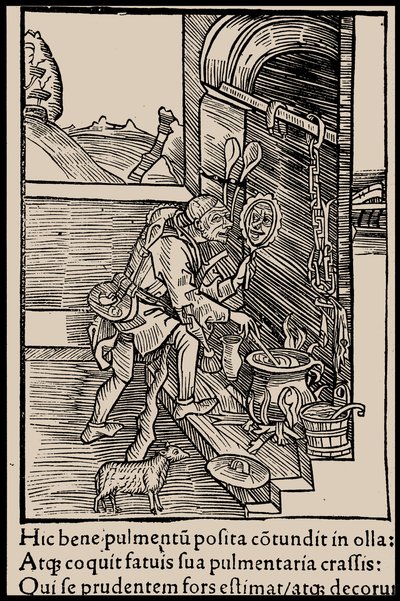 塞巴斯蒂安·布兰特（Sebastian Brant）的《愚人船》一书的插图，1497年。 作者 不明