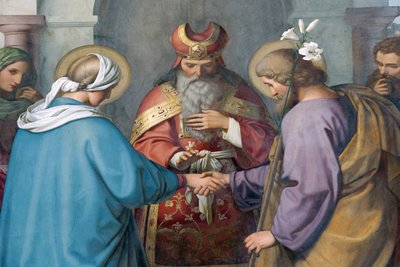 Imperial cathedral of Speyer. Paintings by Schraudolph. Joseph and Mary. Wedding, Speyer, Germany 作者 不明