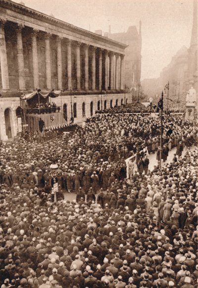 在伯明翰：爱德华八世国王。 1936年在英格兰第二大城市宣布成立 作者 不明