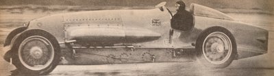 1927年1月，马尔科姆·坎贝尔少校在他著名的蓝鸟战役中打破了世界陆地速度记录 作者 不明