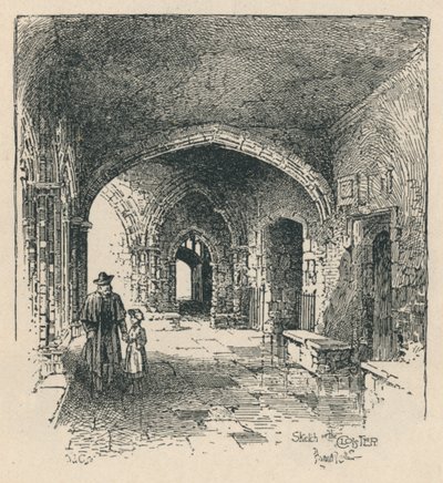 在回廊，1895年 作者 不明