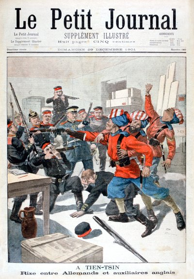 1901年，中国天津，德国军队和英国辅助部队之间的事件 作者 不明