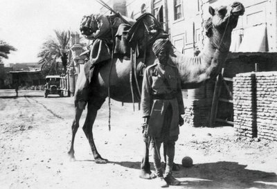 印度骆驼士兵，1918年在巴格达 作者 不明