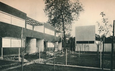 波尔多附近佩萨克的工业住房计划。 Le Corbusier和Pierre Jeanneret的建筑师， 作者 不明