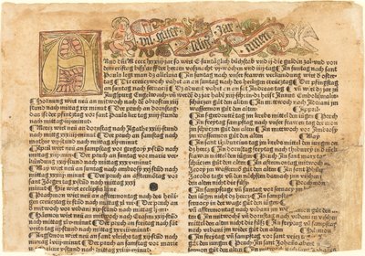 首字母A和一个新年愿望，1483年。 作者 不明