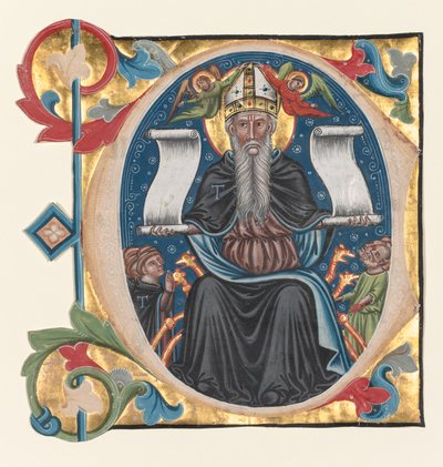 从合唱本中摘录的首字母C：圣安东尼与安东尼奥·修道士，c。 1400-1440。 作者 不明