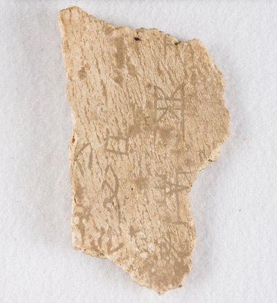 甲骨文碎片，商代晚期，约公元前1300-1050年。 作者 不明