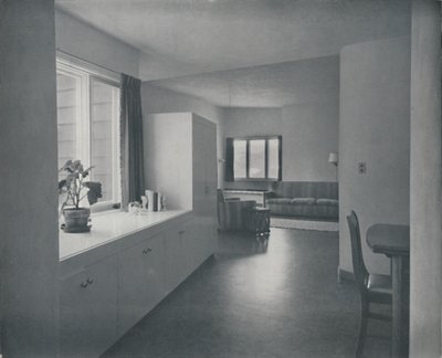 内饰-弗朗西斯·埃尔斯沃思·劳埃德（Francis Ellsworth Lloyd），加利福尼亚州费尔法克斯的房子，1942年 作者 不明