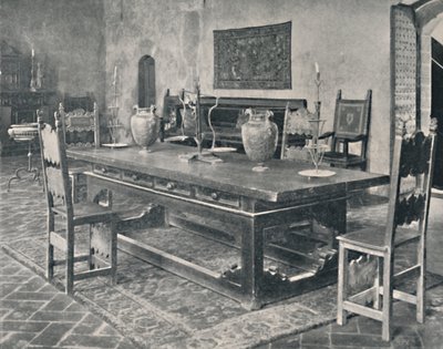 内政部，达万扎蒂宫-带有帕尔马或摩德纳区的15世纪餐桌，1928年 作者 不明