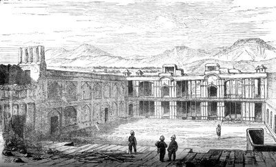 英国驻地内部，喀布尔，朝南，1879年，c1880 作者 不明