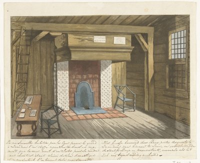 赞丹沙皇彼得故居的内部，1697年，十九世纪中叶 作者 不明
