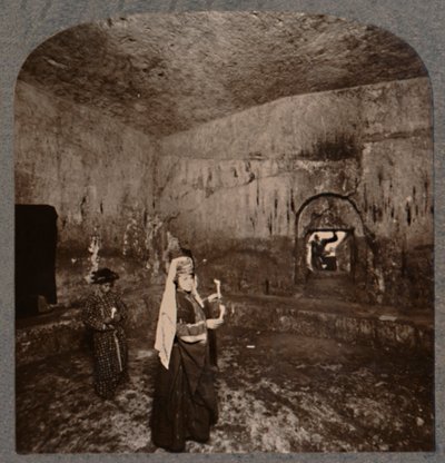 国王陵墓的内部，通往纳布卢斯，c1900年 作者 不明