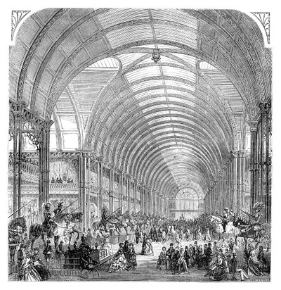 曼彻斯特展览的内部视图，1857年末 作者 不明