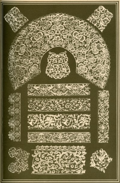 意大利文艺复兴时期的花边，1898年。 作者 不明