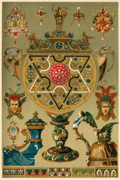 意大利文艺复兴时期的贵金属和珐琅作品，1898年。 作者 不明
