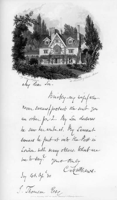 常春藤小屋，海格特，查尔斯·马修斯（Charles Mathews）住所，19世纪初期，1840年 作者 不明