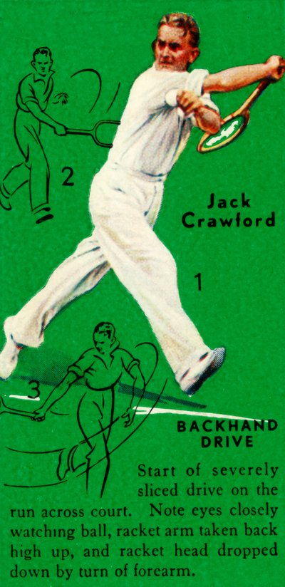 杰克·克劳福德（Jack Crawford）-反手驱动器，c1935。 作者 不明