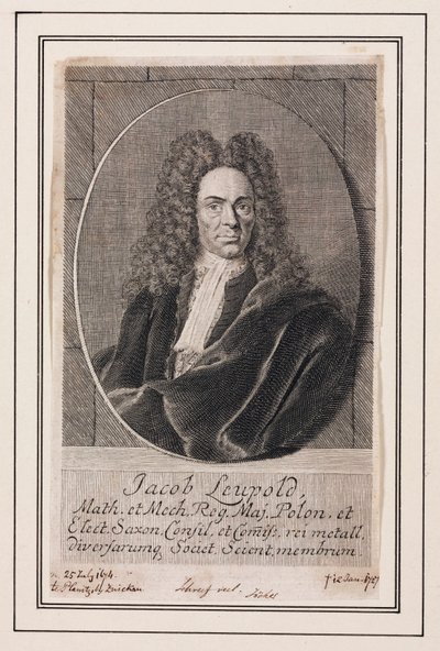 Jacob Leupold，德国物理学家和机械工程师，c 1700 作者 不明