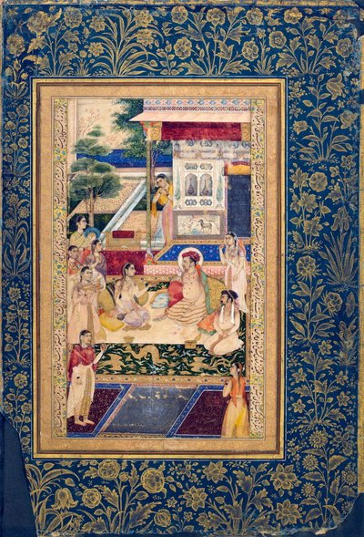 贾汉吉尔（Jahangir）和库拉姆亲王（Prince Khurram）与努尔·贾汉（Nur Jahan），c1624-1625年 作者 不明