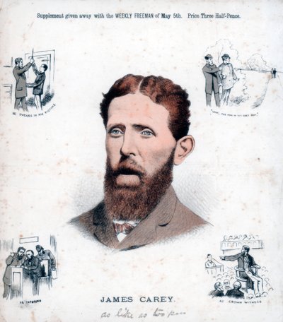 詹姆斯·凯里（James Carey），爱尔兰共和党人兼告密者，1883年 作者 不明