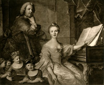 让·马克·纳蒂尔（Jean-Marc Nattier）和他的家人，1730-1762年，1903年。 作者 不明