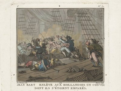 1789年6月29日，吉恩·巴特（Jean Bart）在特塞尔（Texel）战役中。 作者 不明