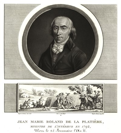 Jean Marie Roland de la Platiere, 内政部长 作者 不明