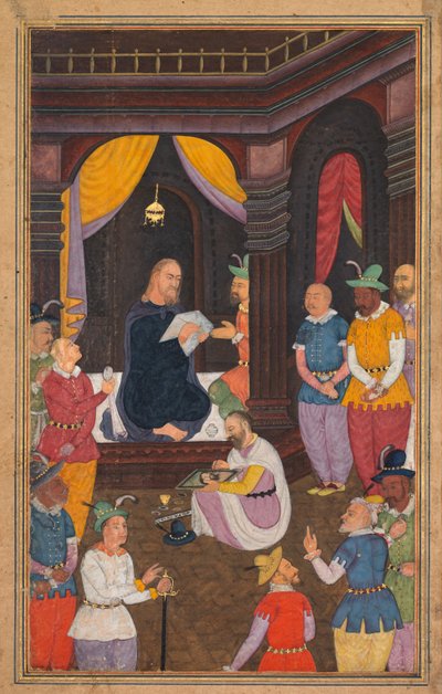 耶稣由Abgars国王的画家描绘，来自Mirat al-quds ...，1602-1604年。 作者 不明