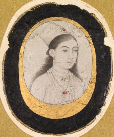 年轻女孩的珠宝肖像，c。 1660。 作者 不明