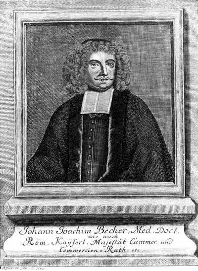 约翰-约阿希姆-贝歇尔，德国医生和化学家，约1670年代 作者 不明