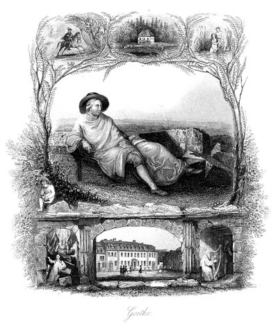 约翰·沃尔夫冈·冯·歌德（Johann Wolfgang von Goethe），德国诗人，戏剧家和科学家，十九世纪 作者 不明