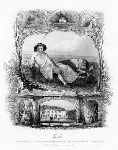 约翰·沃尔夫冈·冯·歌德（Johann Wolfgang von Goethe），德国诗人，戏剧家和科学家，十九世纪 作者 不明