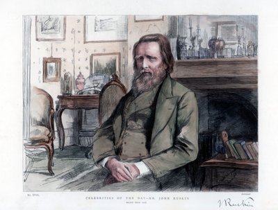 约翰·拉斯金（John Ruskin）1819-1900，英国评论家，作家，诗人和画家，1886年 作者 不明