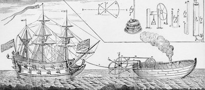 乔纳森·赫尔斯（Jonathan Hullss）蒸汽拖轮，1736年，1904年 作者 不明