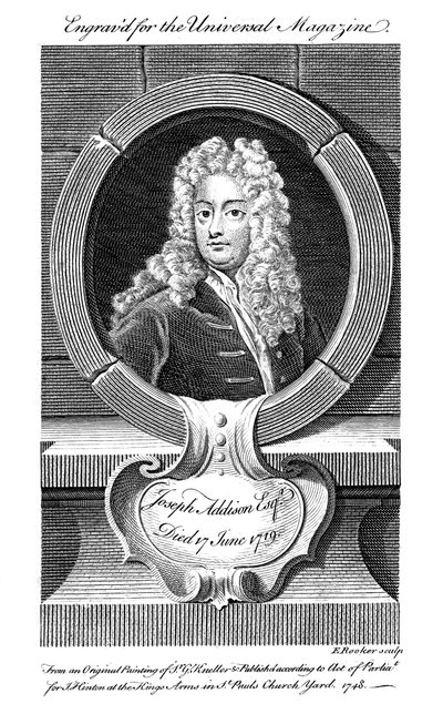 约瑟夫·艾迪生（Joseph Addison），英国政治家和作家，十九世纪 作者 不明