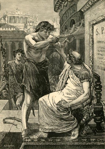 朱利叶斯·凯撒（Julius Caesar）拒绝安东尼提供的王冠，1890年。 作者 不明
