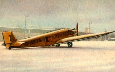 容克斯Ju 52飞机，1932年。 作者 不明