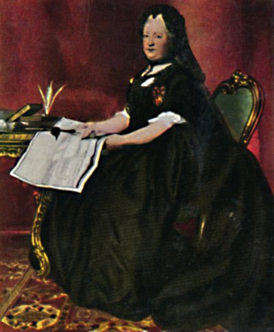 玛丽亚·特蕾西亚皇后（1717-1780）。 -马龙画作，1934年。 作者 不明