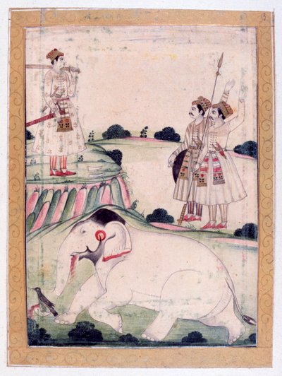 卡纳达·拉吉尼（Kanada Ragini），拉加马拉专辑（Ragamala Album），拉贾斯坦邦学校，19世纪 作者 不明