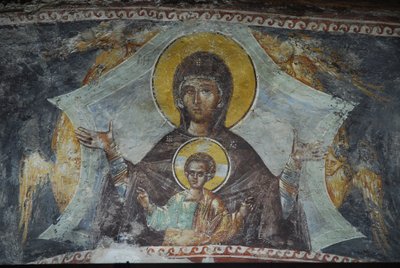 Kariye Camii (St Sauveur In Chora church) fresco : Virgin and child, Istanbul, Turquie 作者 不明