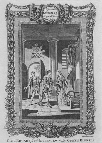埃德加斯国王（King Edgars）对Elfrida皇后的首次采访，大约在1787年 作者 不明
