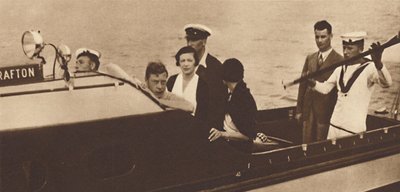 爱德华国王从拉布岛返回游艇，1937年 作者 不明