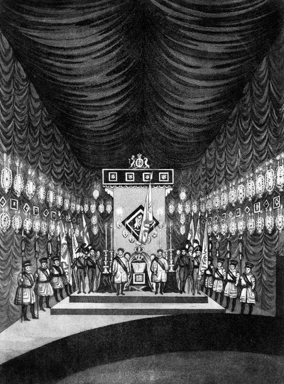 乔治四世国王躺在温莎城堡的状态，1830年 作者 不明