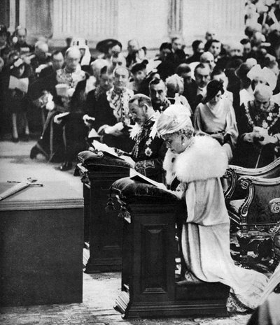 银禧纪念感恩节，圣保罗五世国王乔治五世和玛丽皇后，感恩节，1935年 作者 不明