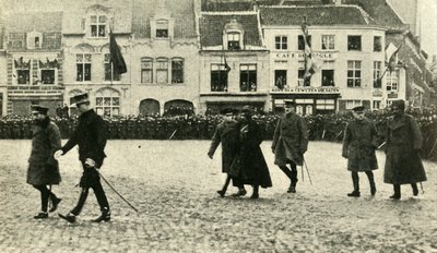 第一次世界大战，1920年12月4日，比利时五世国王乔治五世在比利时弗恩斯举行。 作者 不明